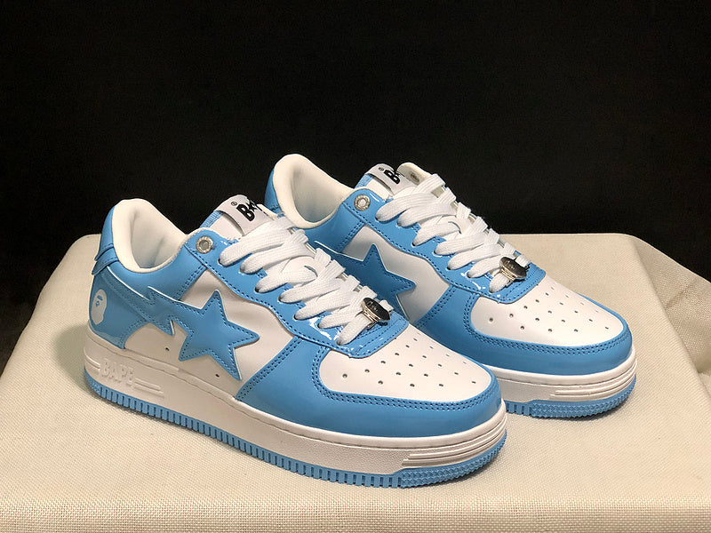 BAPE STA Low-Top Sneakers - Sky Blue & White