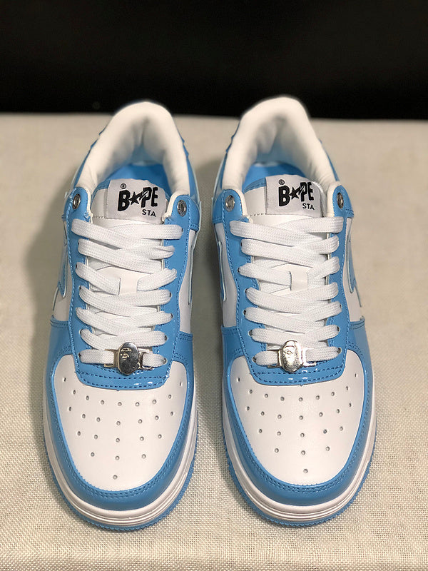BAPE STA Low-Top Sneakers - Sky Blue & White
