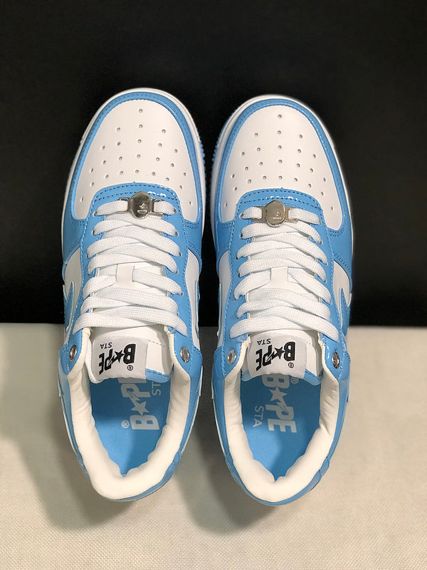 BAPE STA Low-Top Sneakers - Sky Blue & White