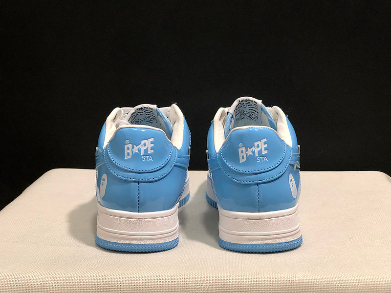 BAPE STA Low-Top Sneakers - Sky Blue & White