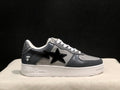 BAPE STA Glossy Low-Top Sneakers - Charcoal, Grey & Black