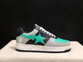 BAPE STA Embossed Low-Top Sneakers - Mint Green, Grey & Black