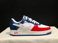BAPE STA Glossy Low-Top Sneakers - White, Red & Navy Blue