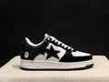 BAPE STA Glossy Low-Top Sneakers - Black & White
