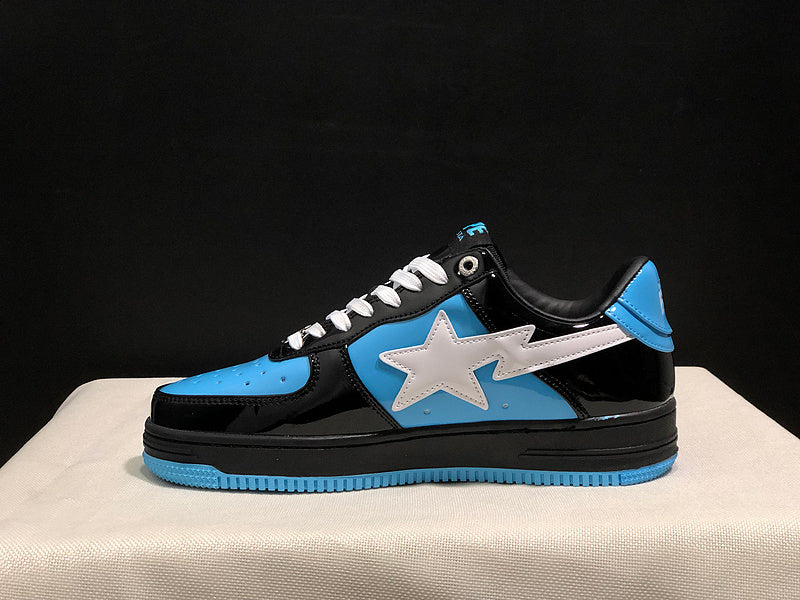 BAPE STA Low Venom Sneakers – Blue, Black & White