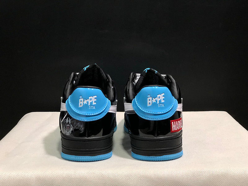 BAPE STA Low Venom Sneakers – Blue, Black & White