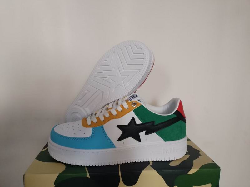 BAPE STA Low-Top Sneakers – Multicolor & White
