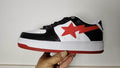 BAPE STA Low-Top Sneakers – Black, White & Red