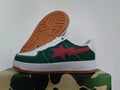 BAPE STA Low-Top Sneakers – Dark Green, White & Red
