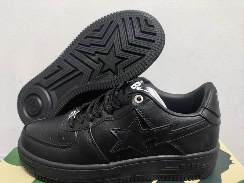 BAPE STA Low-Top Sneakers – Triple Black