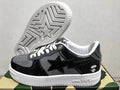 BAPE STA Low-Top Sneakers – Black, Grey & White