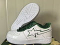 BAPE STA Low-Top Sneakers – White & Dark Green