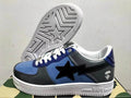 BAPE STA Low-Top Sneakers – Blue, Charcoal & Black