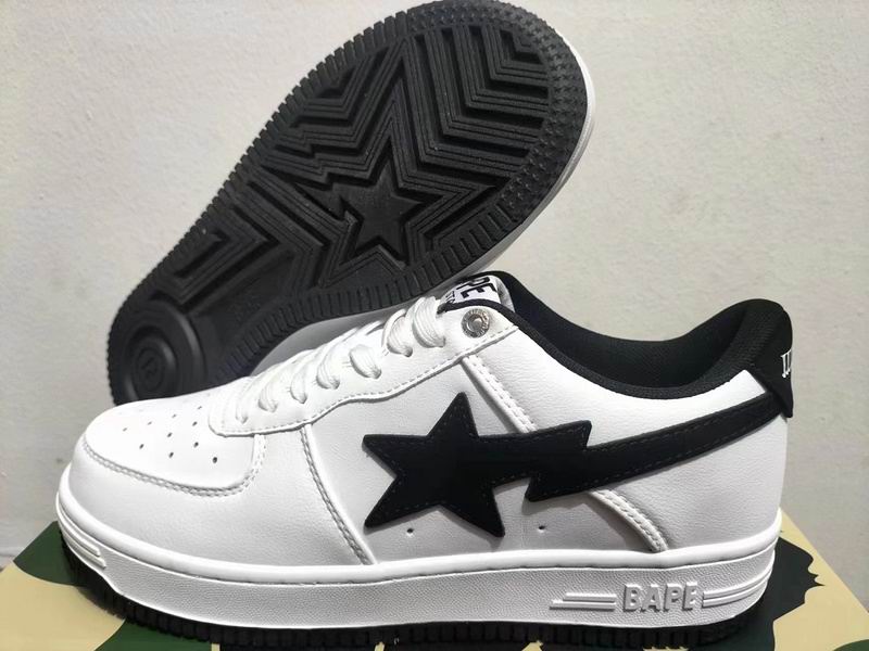 BAPE STA #2 Low-Top Sneakers – White & Black