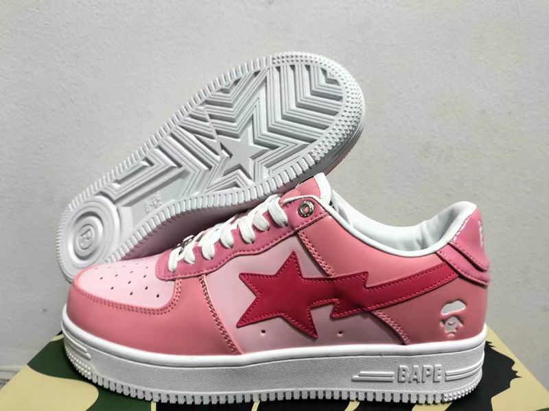 BAPE STA Low-Top Sneakers – Pink & Burgundy