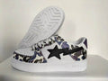BAPE STA Low-Top Sneakers – White & Multicolor Camo
