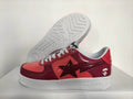 BAPE STA Low-Top Sneakers – Burgundy & Coral Red