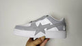 BAPE STA OS #3 M2 Low-Top Sneakers – Grey & White