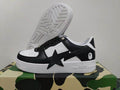 BAPE STA OS #2 M2 Low-Top Sneakers – Black & White