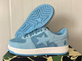 BAPE STA Low-Top Sneakers – Light Blue & Dusty Blue