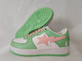 BAPE STA Low-Top Sneakers – Mint Green, White & Pink