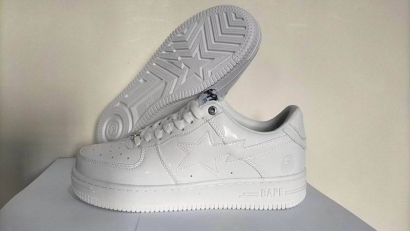 BAPE STA Low-Top Sneakers – Triple White