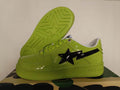 BAPE STA Low-Top Sneakers – Glossy Lime Green & Black