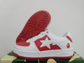 BAPE STA Low-Top Sneakers – White & Red