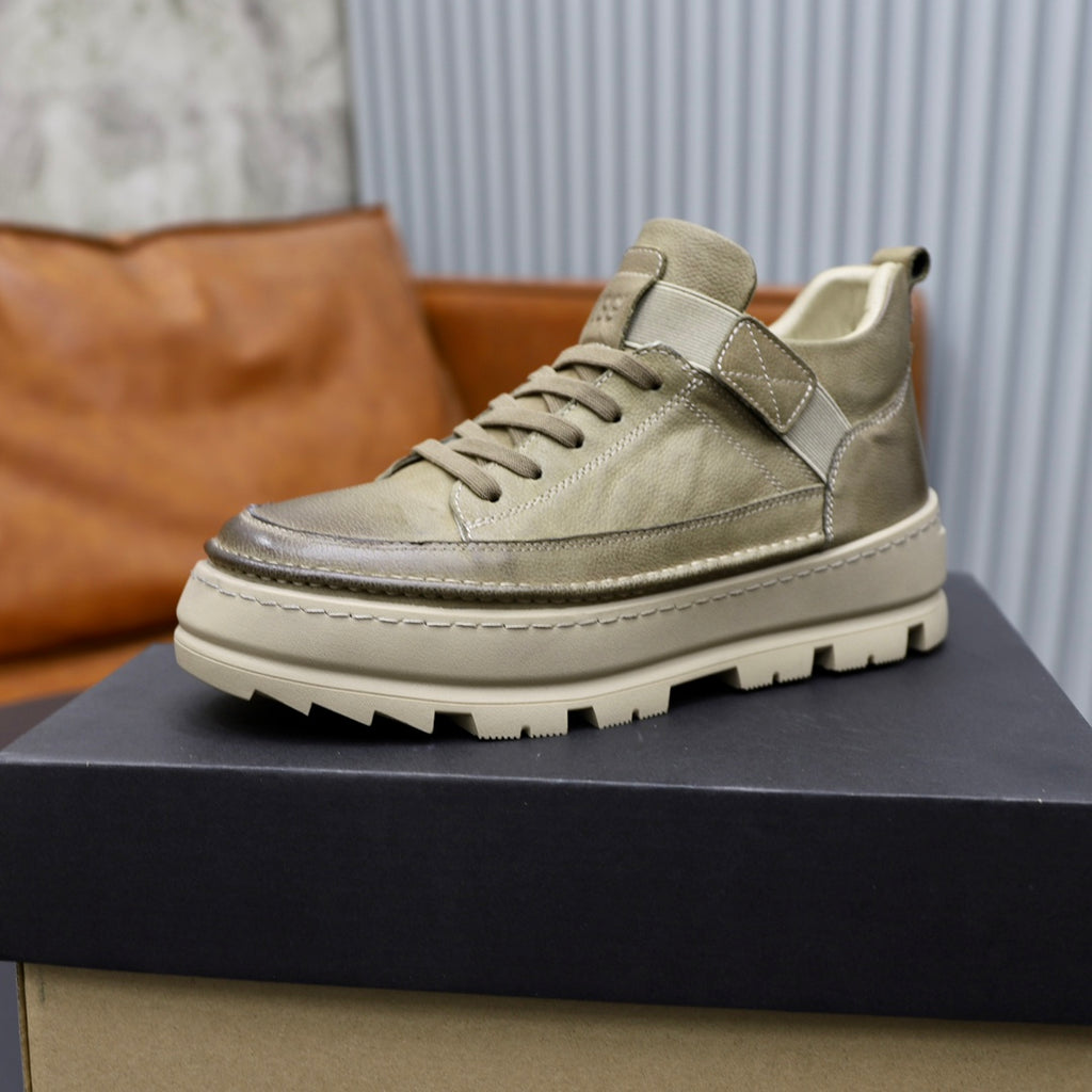 UGG High-Top Platform Boots – Olive Green / Cream