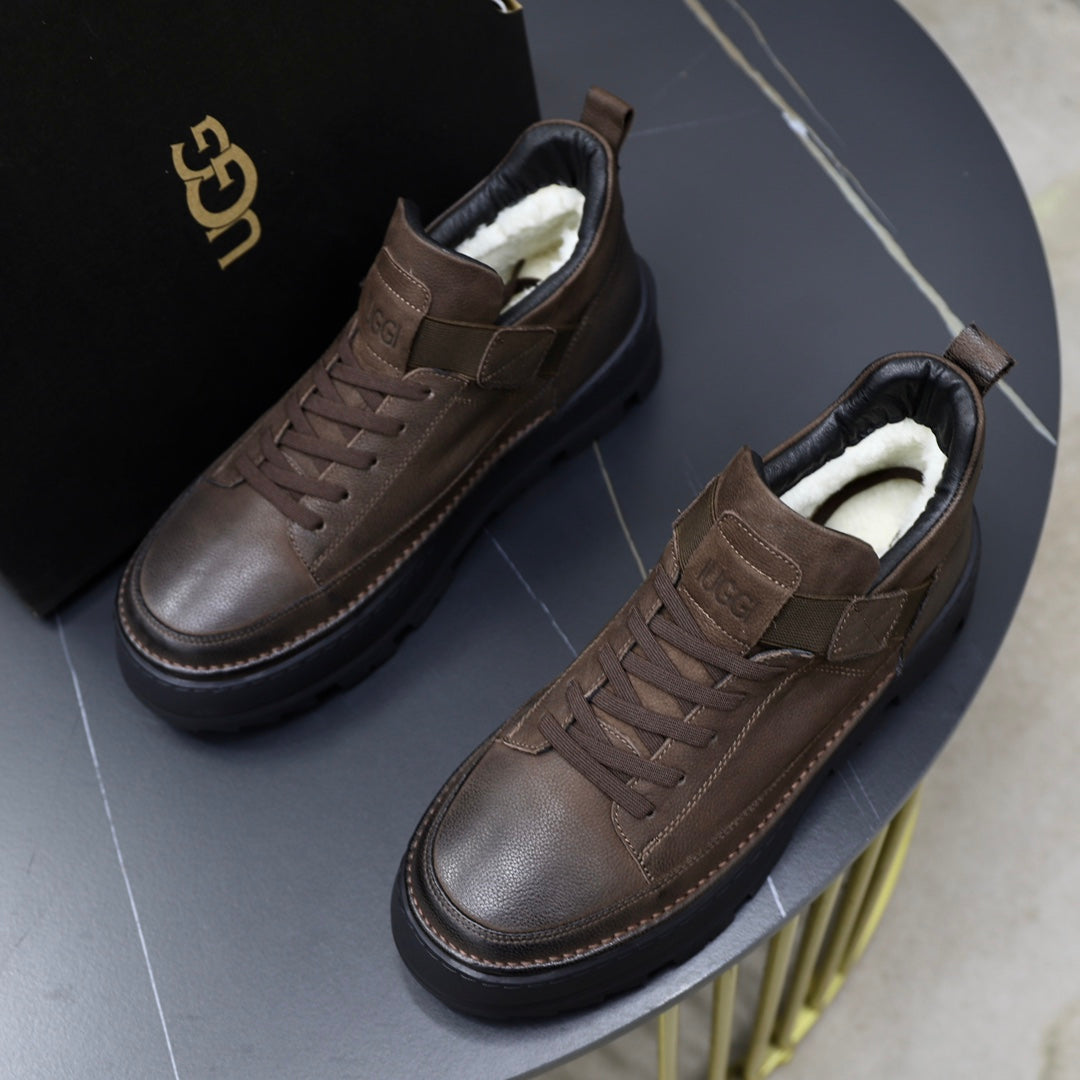 UGG High-Top Platform Boots – Dark Brown / Black