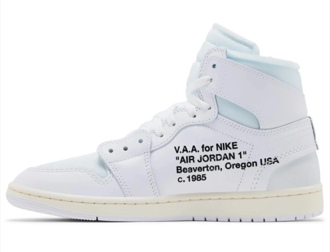 Air Jordan 1 Retro High Virgil Abloh Archive “Alaska” – White / Cream