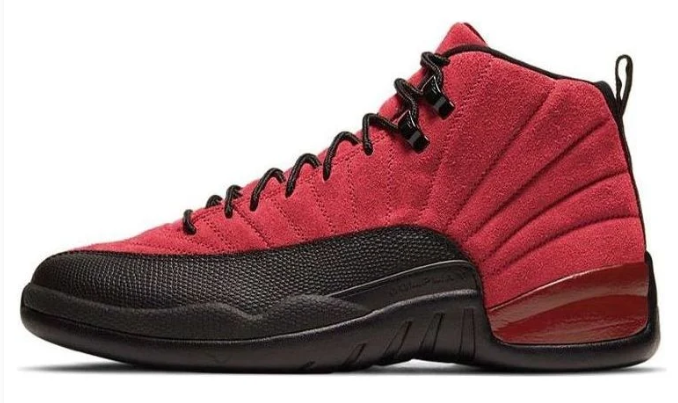 Air Jordan 12 Retro "Reverse Flu Game" Sneakers - Red / Black