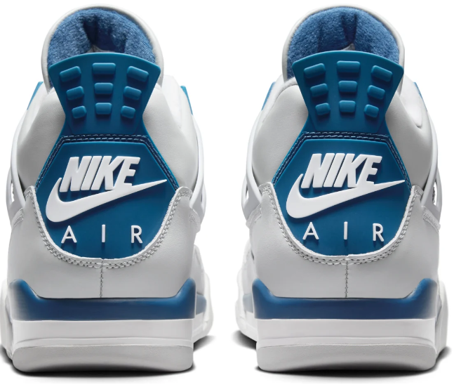 Air Jordan 4 Retro “Military Blue” 2024 – White / Blue / Neutral Grey