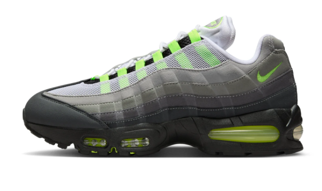 Nike Air Max 95 OG "Neon" Sneakers - Grey / Black / Neon Yellow