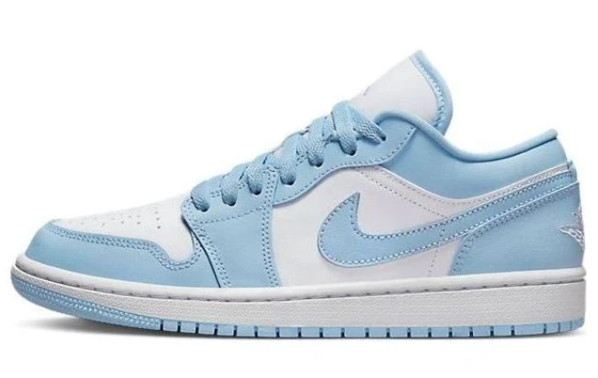 Air Jordan 1 Low Women’s “Ice Blue” – White / Light Blue