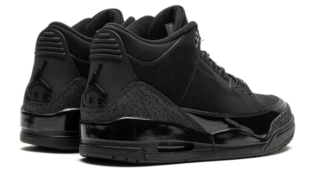 Air Jordan 3 Retro “Black Cat” (2025) – Black / Dark Grey