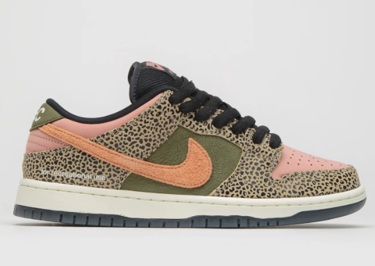 Nike SB x Arts-Rec Dunk Low Pro Skate Shoes – Khaki / Rough Green / Rust Pink