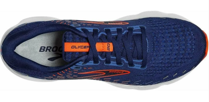 Brooks Glycerin 20 Men's Running Shoes - Navy / Orange / White
