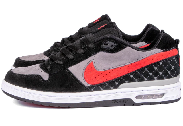 Nike SB Paul Rodriguez Zoom Air Low Skate Shoes – Black/Red/Grey