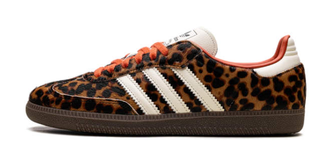 adidas Women's Samba OG Sneakers – Leopard/Cream/Orange