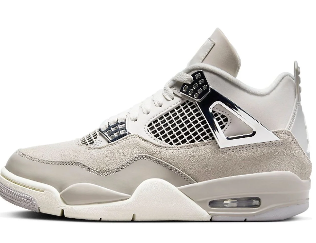 Air Jordan 4 Retro Women’s “Frozen Moments” – Light Grey / Metallic Silver / Cream