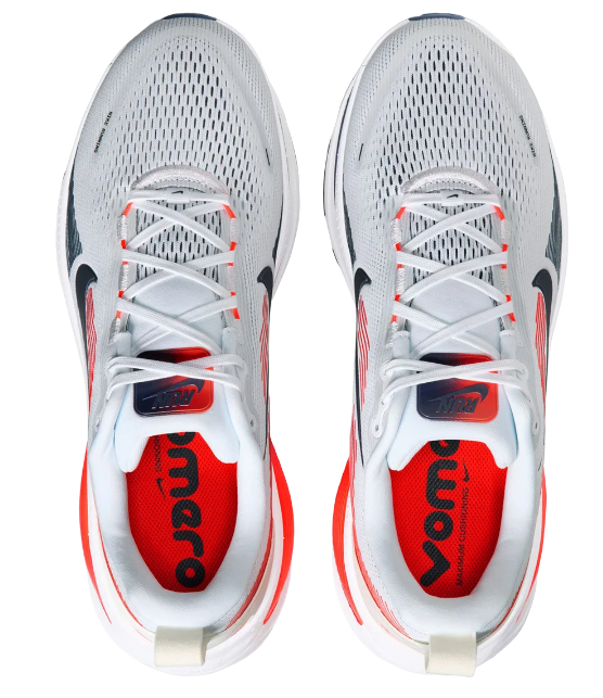 Nike Vomero 18 Running Shoes – White / Navy / Orange-Red