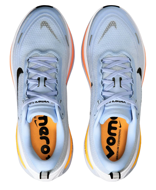 Nike Vomero Plus Men's Running Shoes - Light Blue / Orange / Yellow