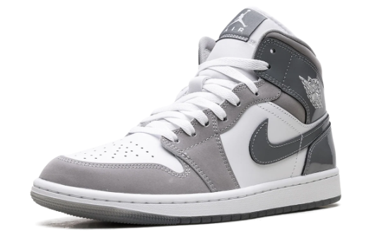 Air Jordan 1 Mid SE "Cool Grey" Sneakers - White / Grey