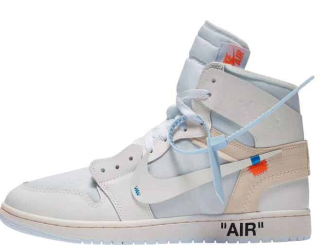 Air Jordan 1 Retro High Virgil Abloh Archive “Alaska” – White / Cream