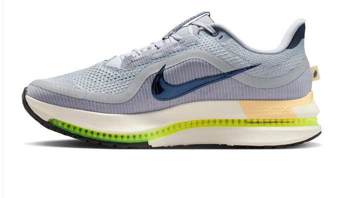 Nike Pegasus Premium Running Shoes - Light Grey / Navy / Volt