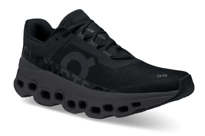 On Cloudmonster Women's Running Shoes - Black / Magnet