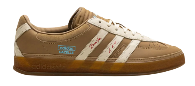 Bad Bunny x Lionel Messi x adidas Gazelle Indoor – Tan / Cream / Gum