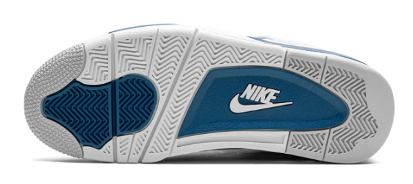 Air Jordan 4 Retro “Military Blue” 2024 – White / Blue / Neutral Grey