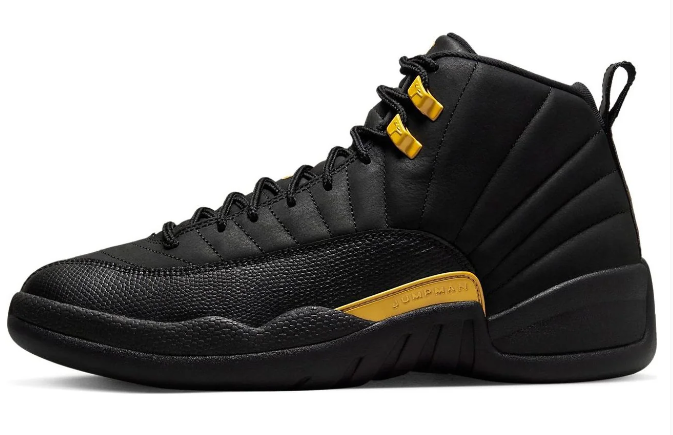 Air Jordan 12 Retro "Black Taxi" Sneakers - Black / Yellow